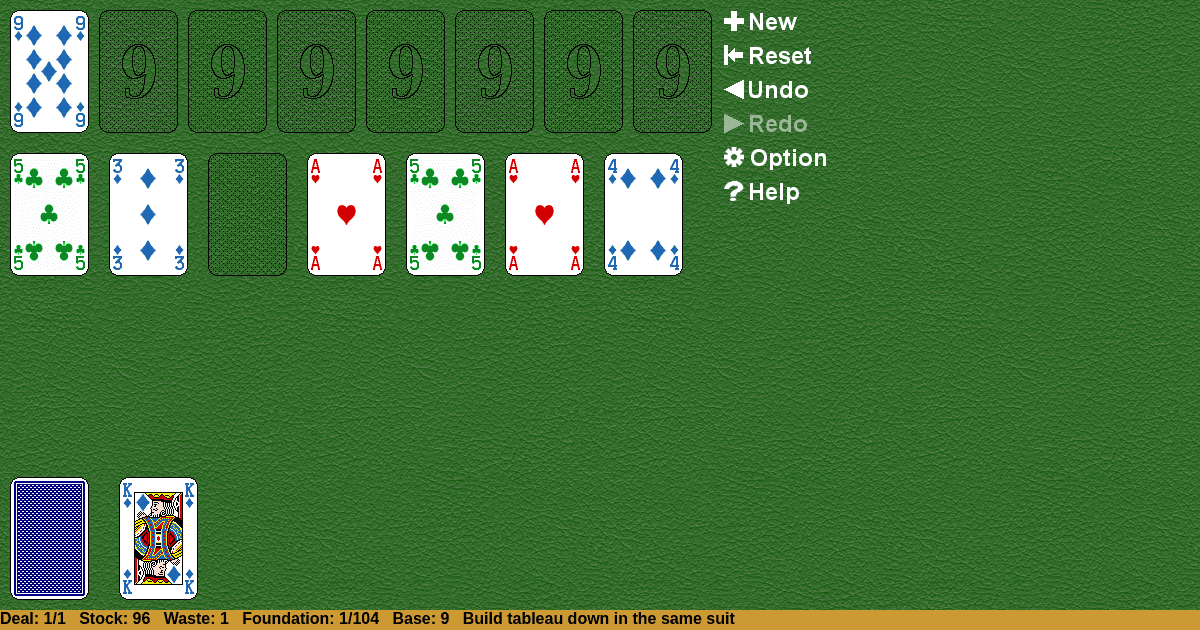 Cast Out Nines Solitaire