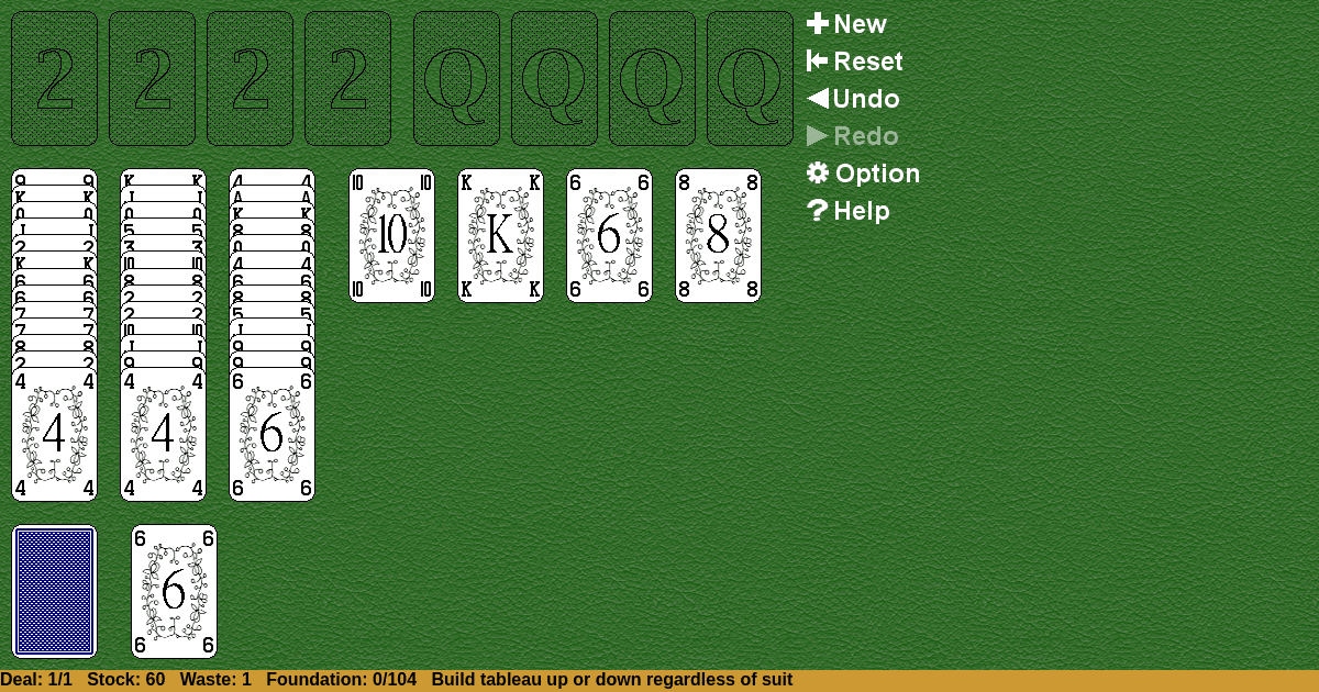 Deuces and Queens Solitaire