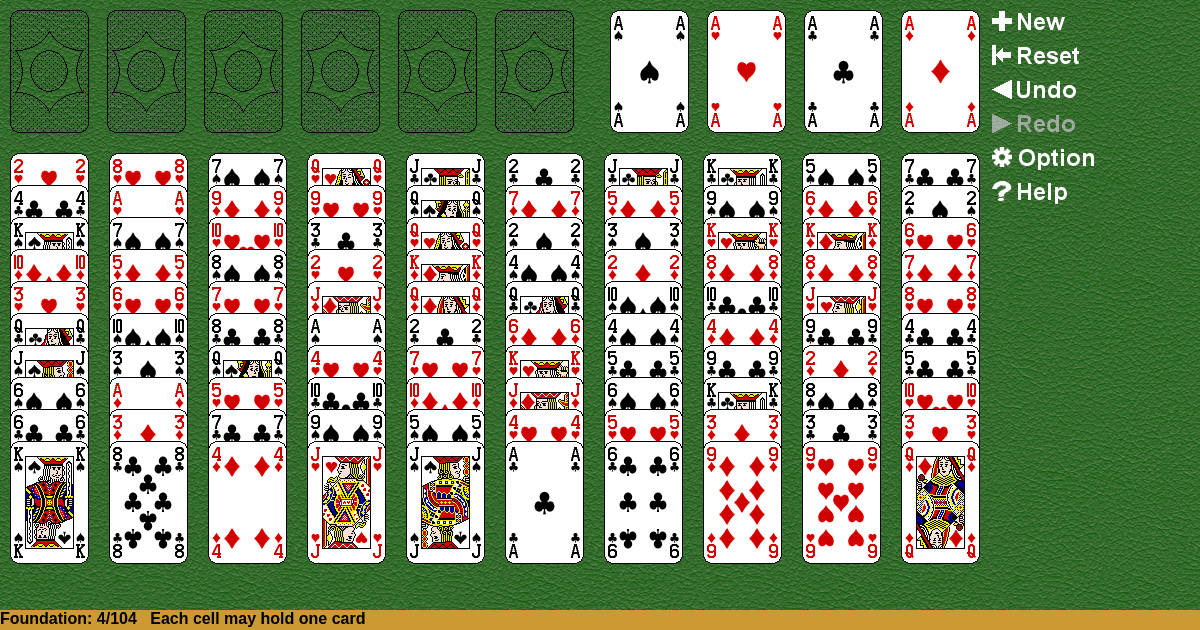 Double FreeCell Solitaire