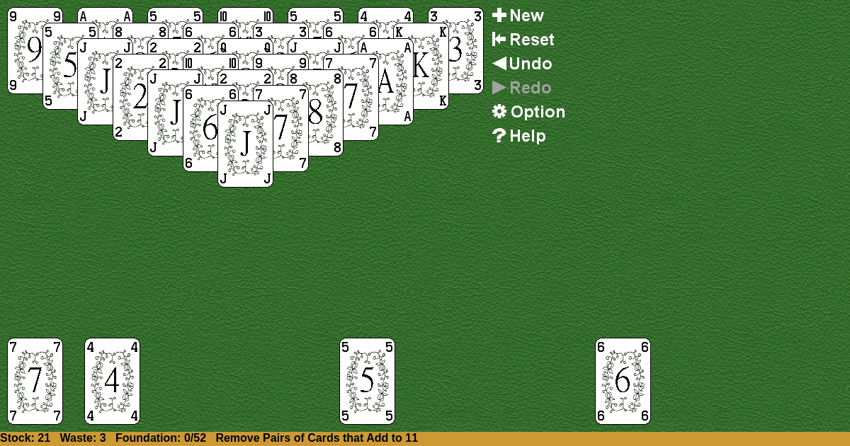 Eleven Triangle Solitaire