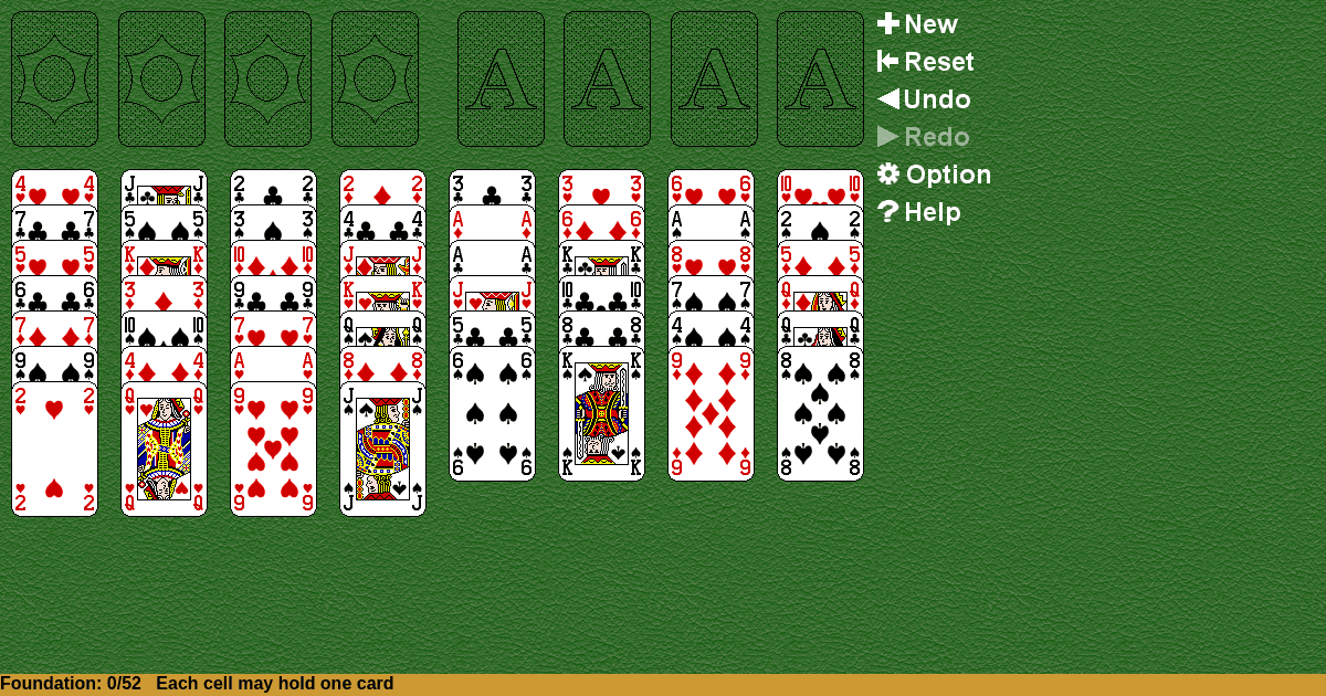 Ephemeral FreeCell Solitaire