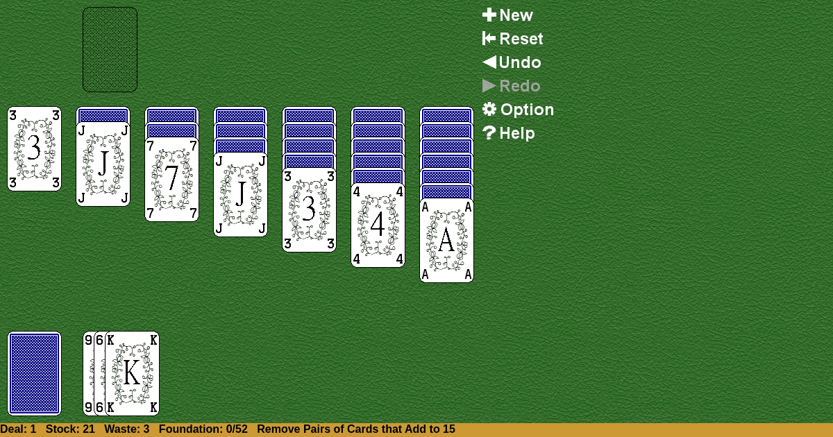 Fifteen Rush Solitaire