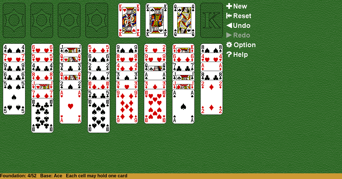 Inverted FreeCell Solitaire