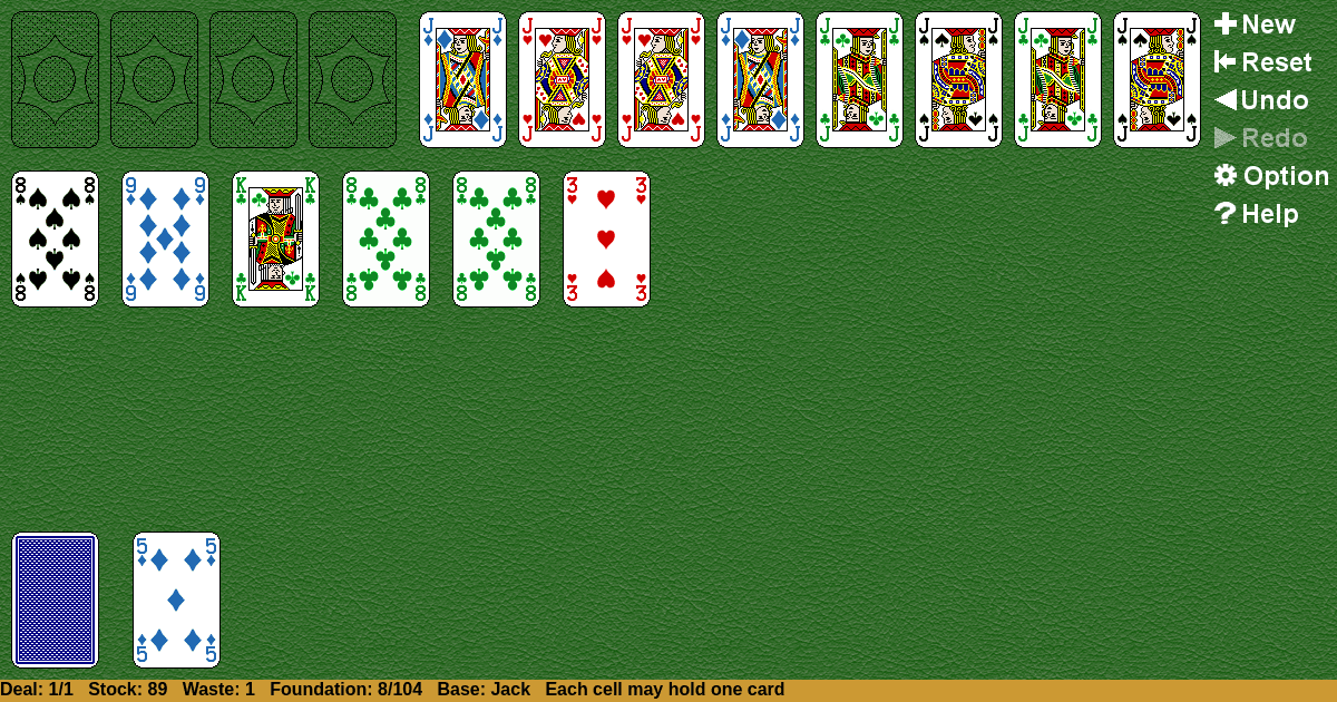 Jacks in the Box Solitaire