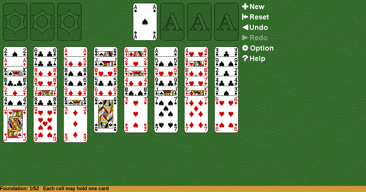 ThreeCell Solitaire