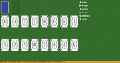 Straight Fifteens Solitaire