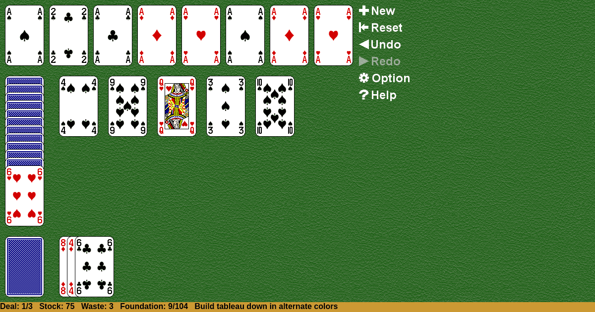 Variegated Canfield Solitaire